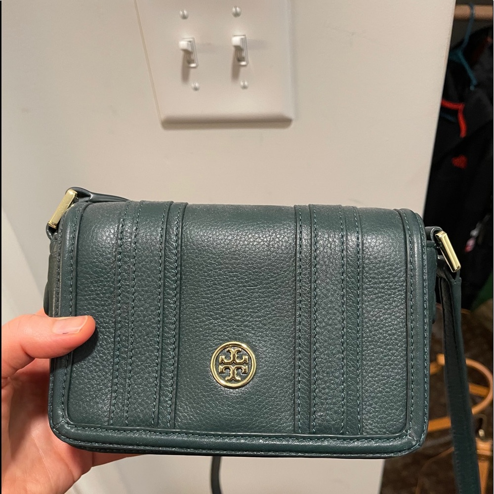 Tory Burch green small crossbody.